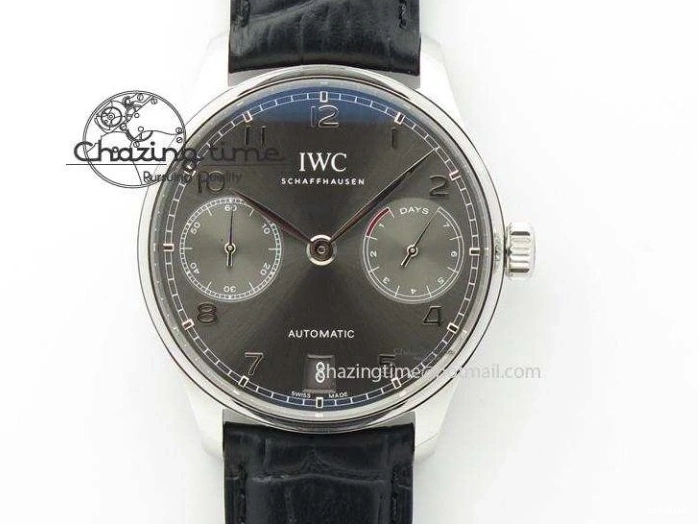 MIROTIME 1230 Portuguese Chrono IW3716 RSF 1:1 Best Edition Blue Dial on Black Leather Strap A RelaxedFit 7045